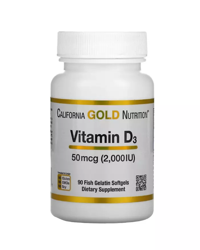California Gold Nutrition Vitamin D3 50mg 5000 IU